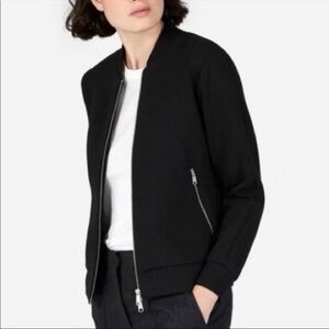 Everlane Black Zip Up Street Fleece Bomber Jacket M